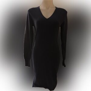 Elegant Navy V-Neck Dress size Large